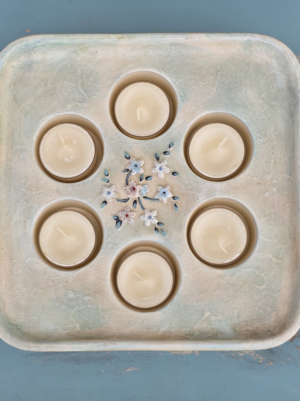 PartyLite Floral Tea Light Candle Holder Cottagecore Decor